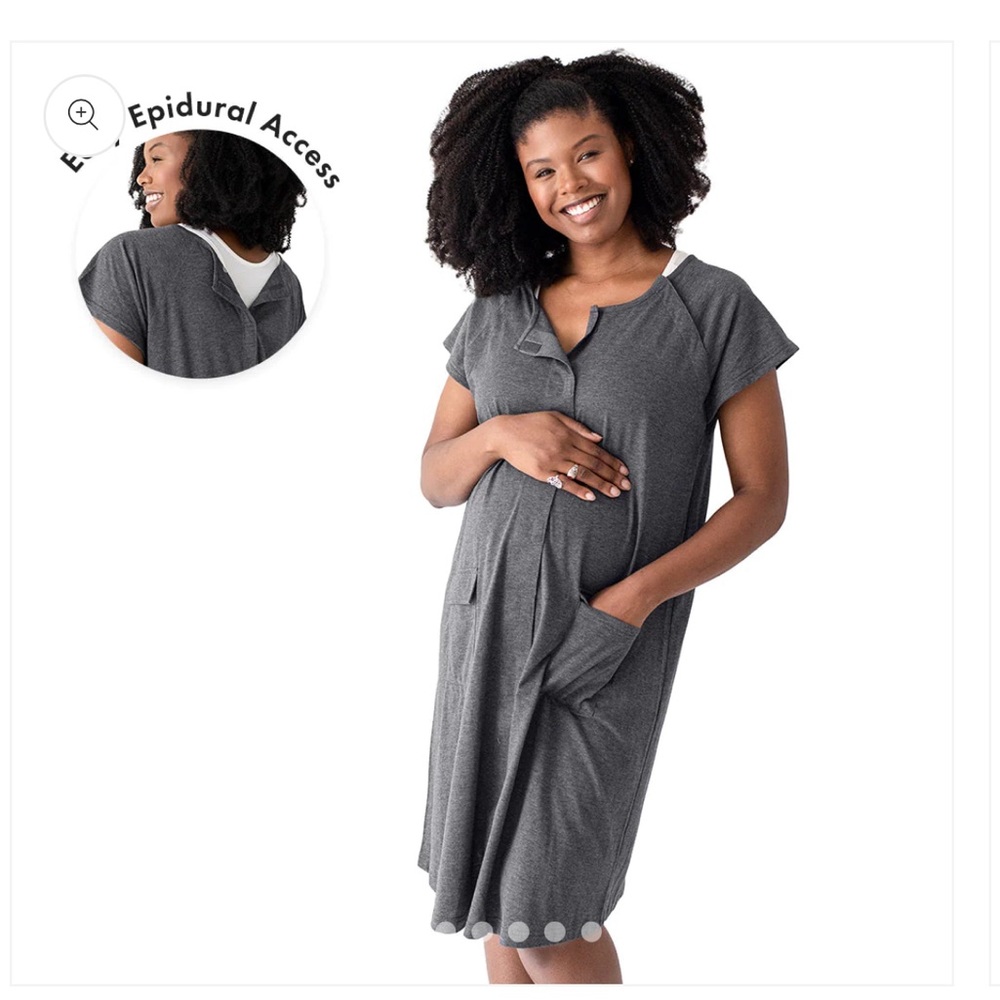 Women's Gray Maternity Nightgown